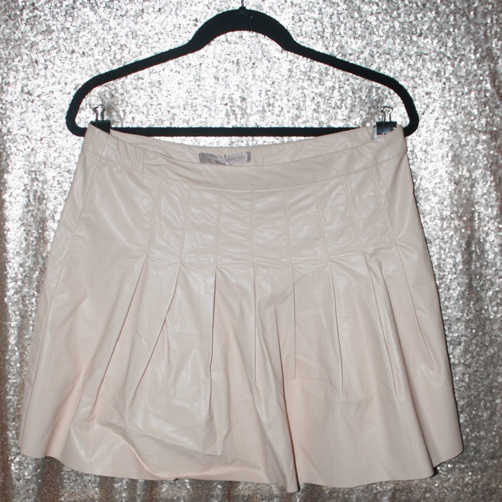 Forever 21 Pleated Pleather Miniskirt